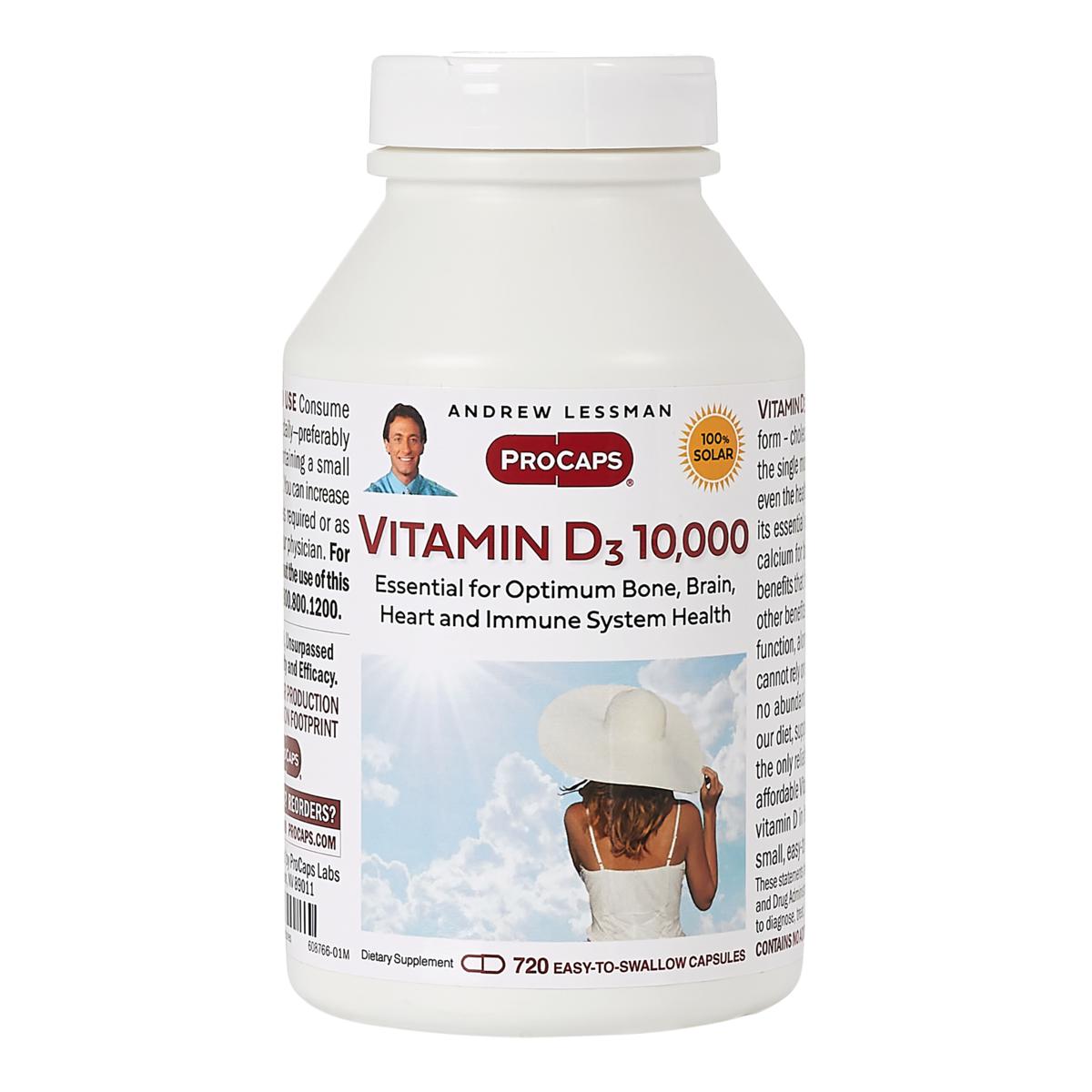 Vitamin D3-10,000 - 720 Capsules - 23302591 | HSN