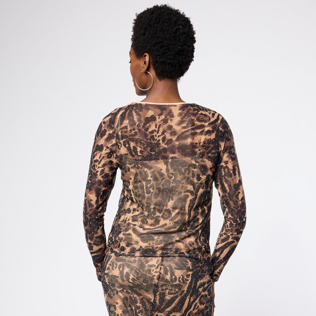Vivica A. Fox Collection Cowl Neck Top with Rhinestones | HSN