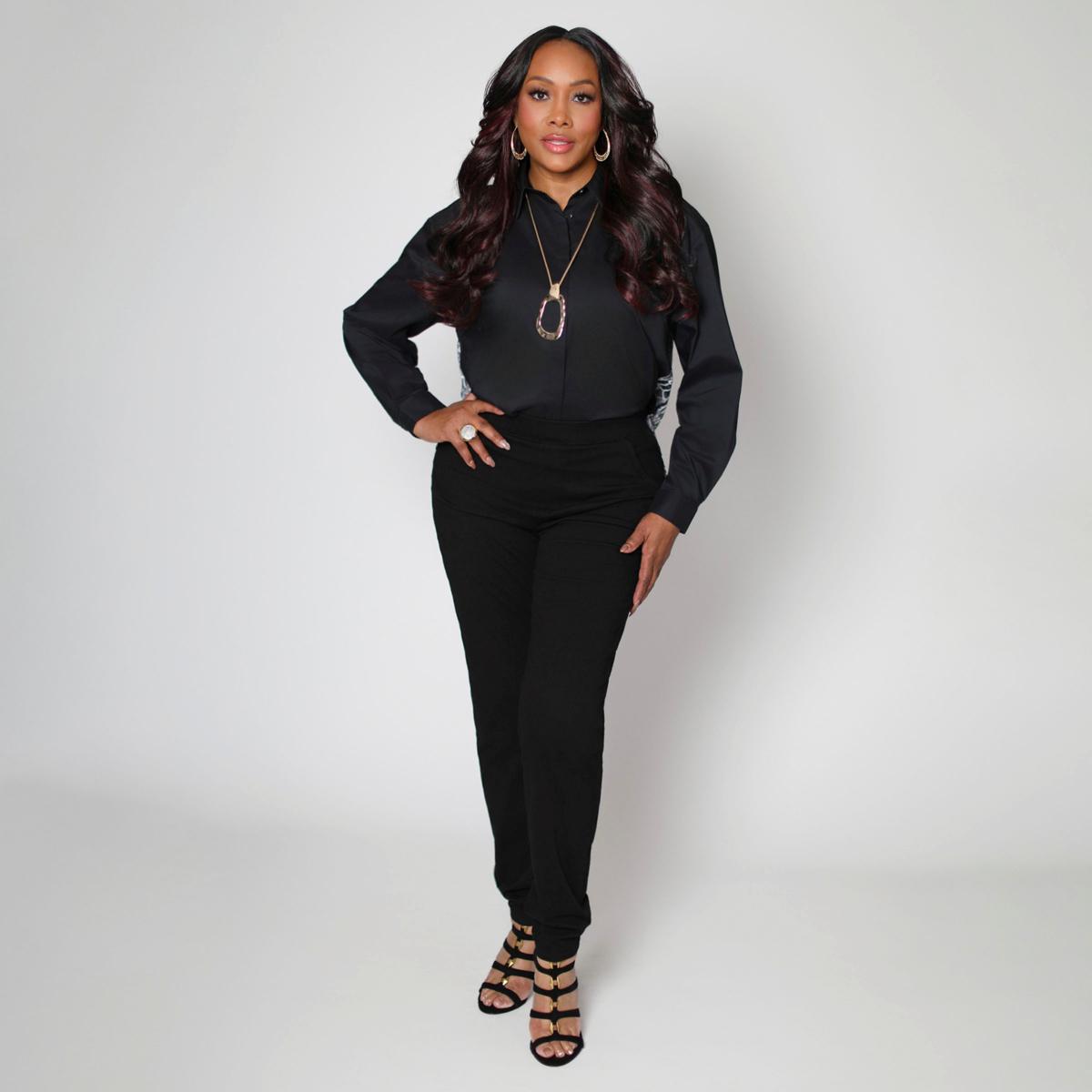 vivi117 Vivica A. Fox Collection Pull-On Knit Denim Jegging | HSN