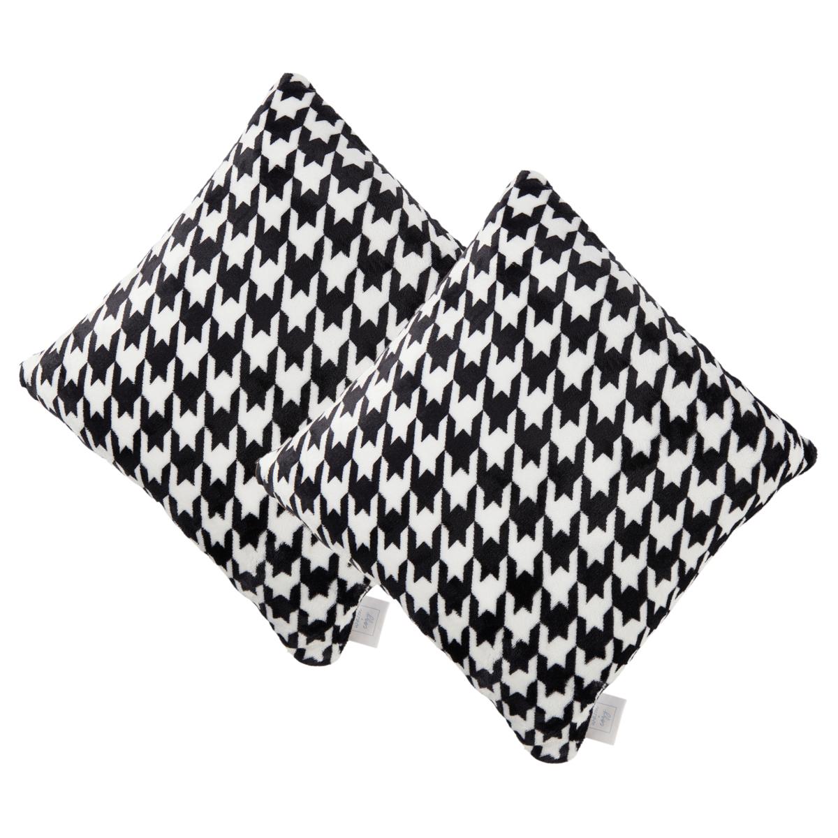 Warm & Cozy Set of 2 18" x 18" PlushtoSherpa Decorative Pillows