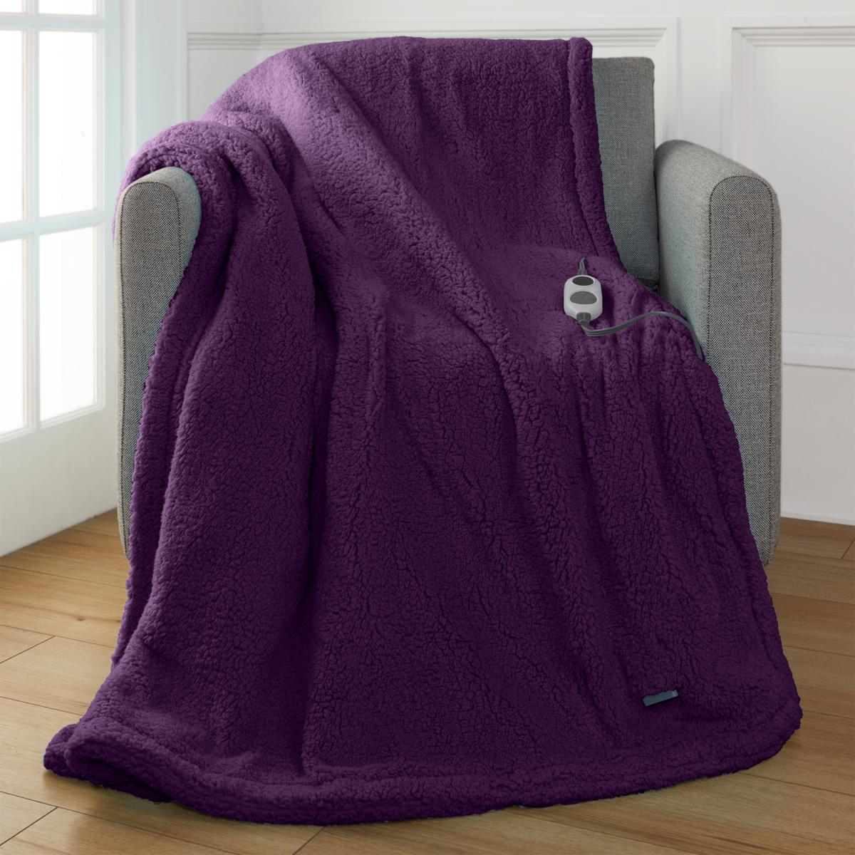 Warm & Cozy Sherpa to Sherpa Heated Throw 20814768 HSN