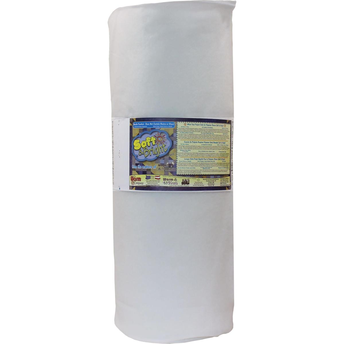 Warm Company Soft & Bright Polyester BattingQueen Size 90" x 25yd