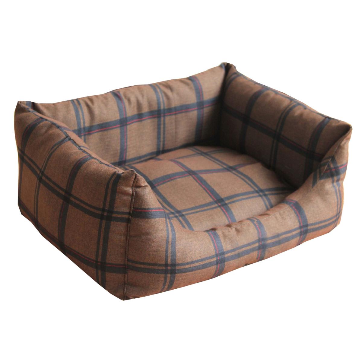 Pet Life Large Brown Nestler High-Grade Plush and Soft Rounded Dog Bed