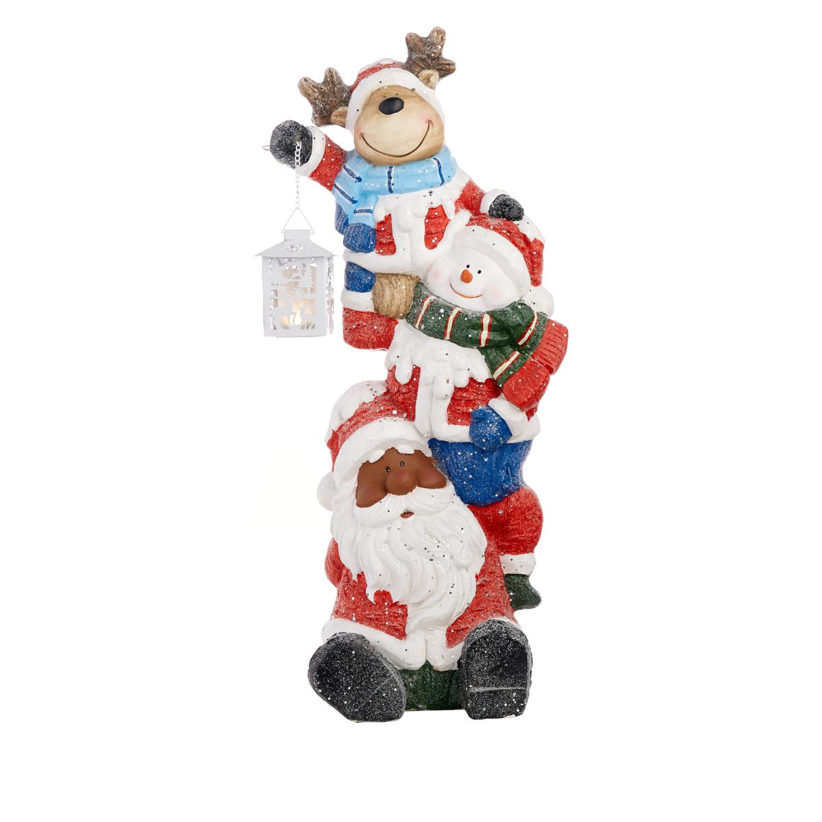 LN ProductWorks Red White Ice Cube 45 Lighted Snowman Display Holiday -  Ruby Lane