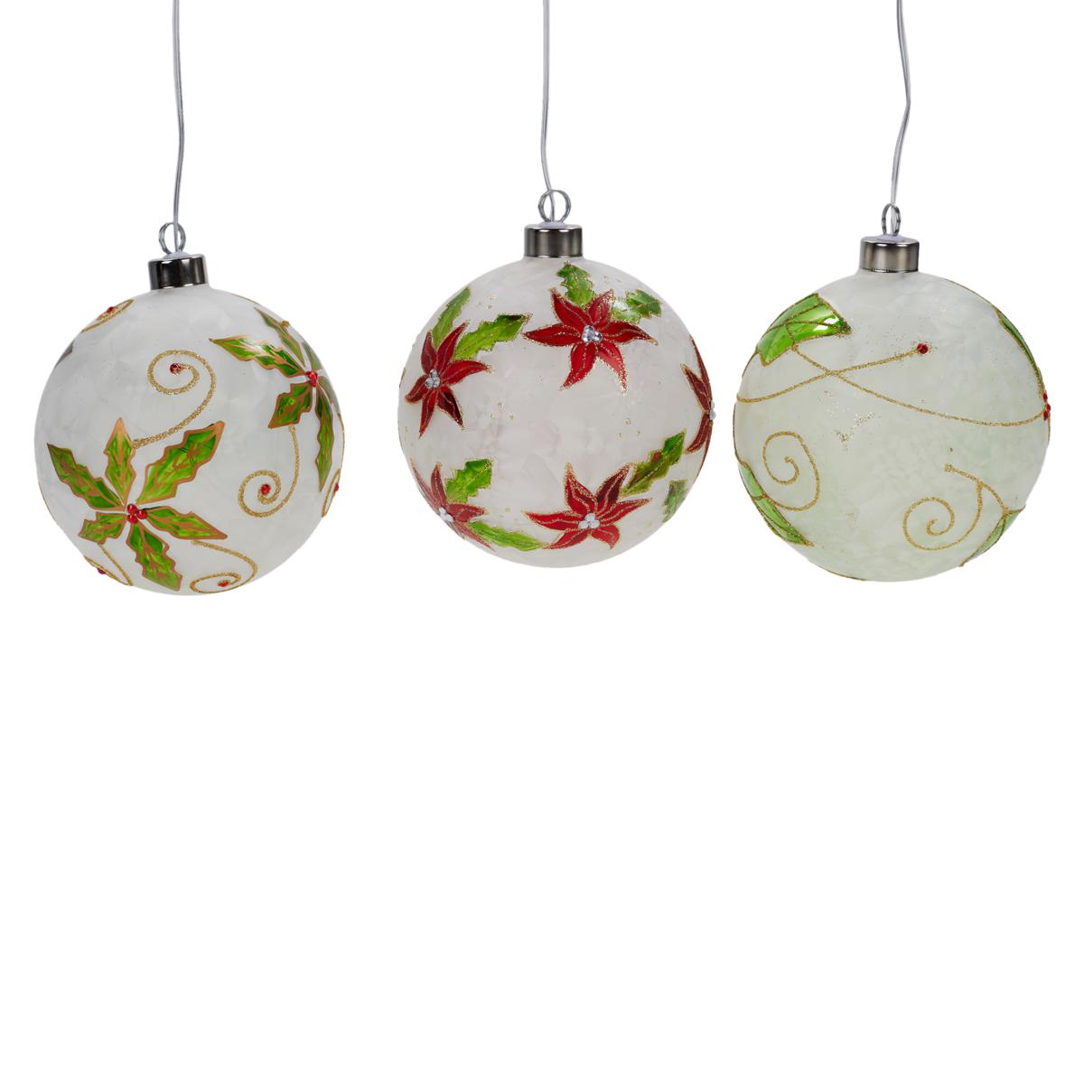 Winter Lane Mini Lantern Glass Ornaments with Gift Bags - Set of 3 -  20371273