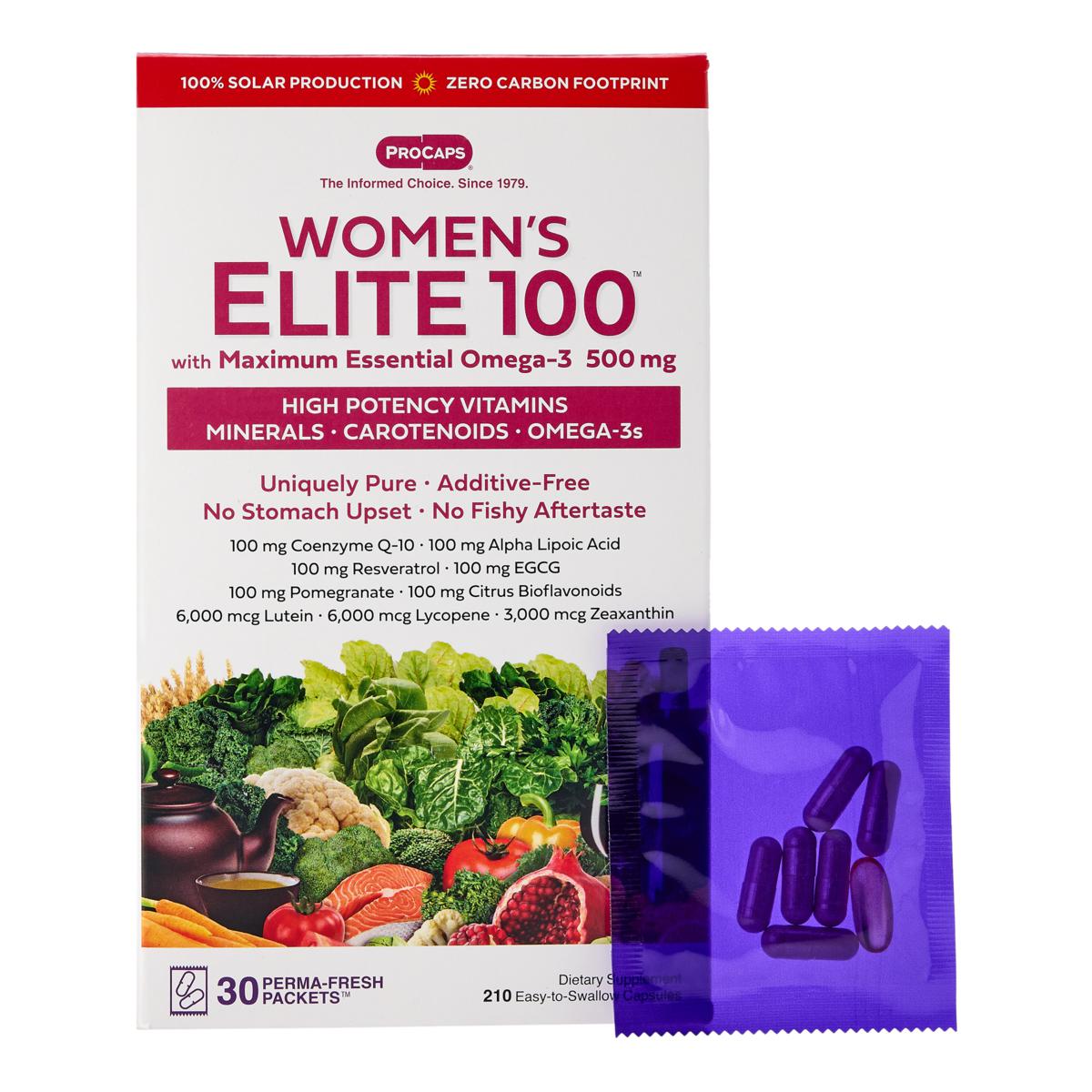 Women's Elite 100 with Omega-3 500 - 30 packets