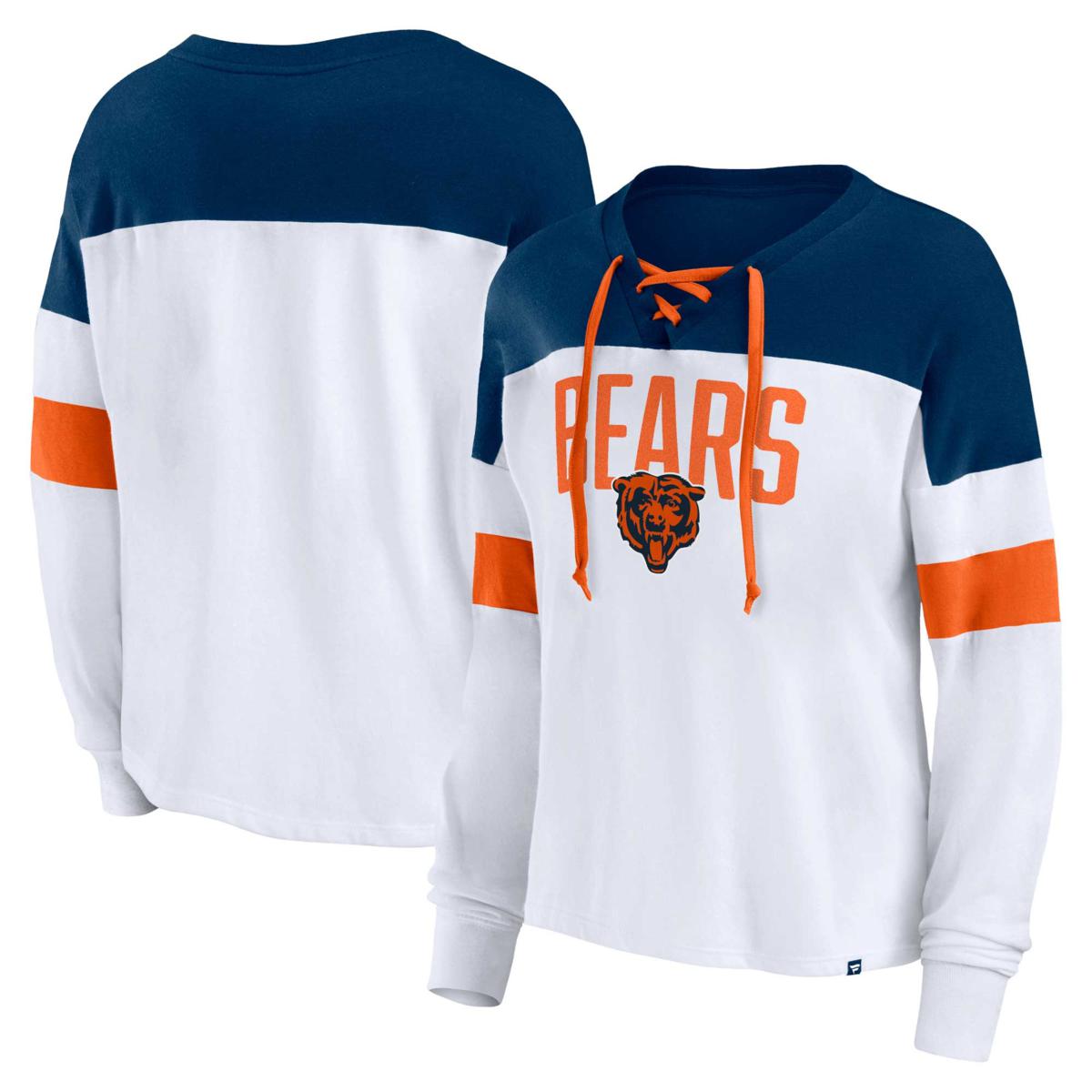 Women's Fanatics Branded White Navy Chicago Bears Plus Size Even Match 