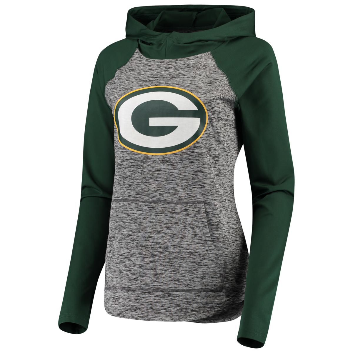 Women's G-III 4Her by Carl Banks Heathered Gray/Green Green Bay Packers ...