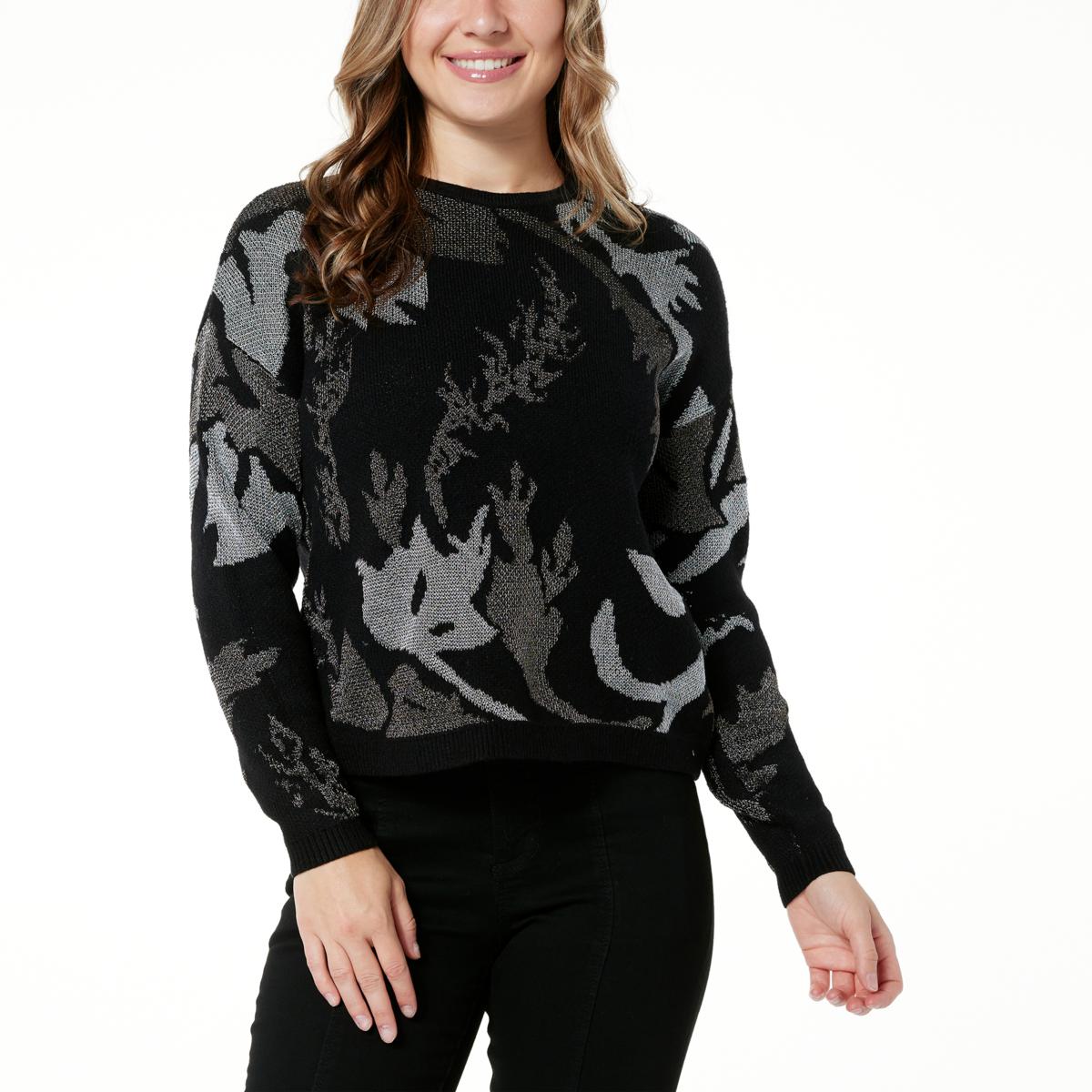 Floral Jacquard Knit Sweater