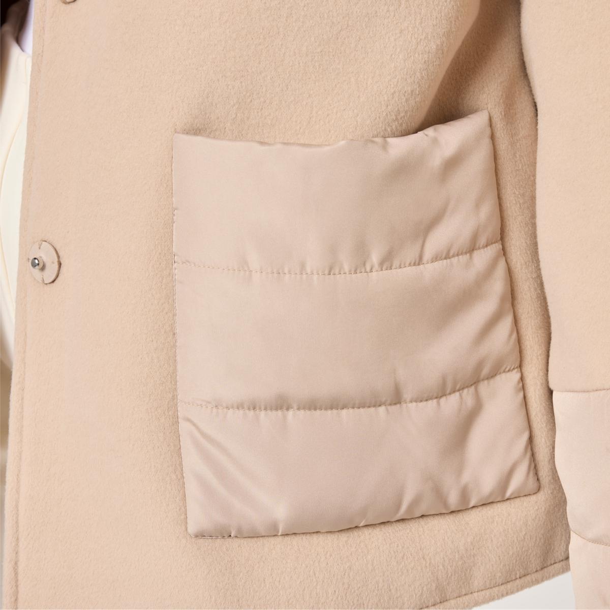 WynneCollection Melton Jacket with Quilted Puffer Detail | HSN