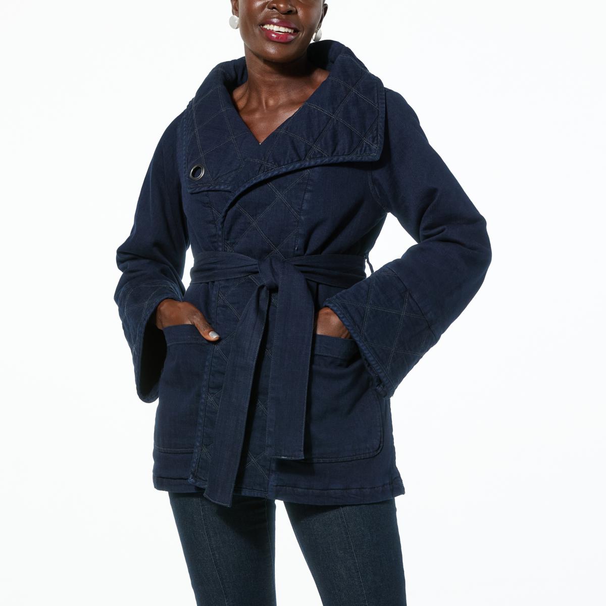 WynneDenim Quilted Denim Jacket | HSN