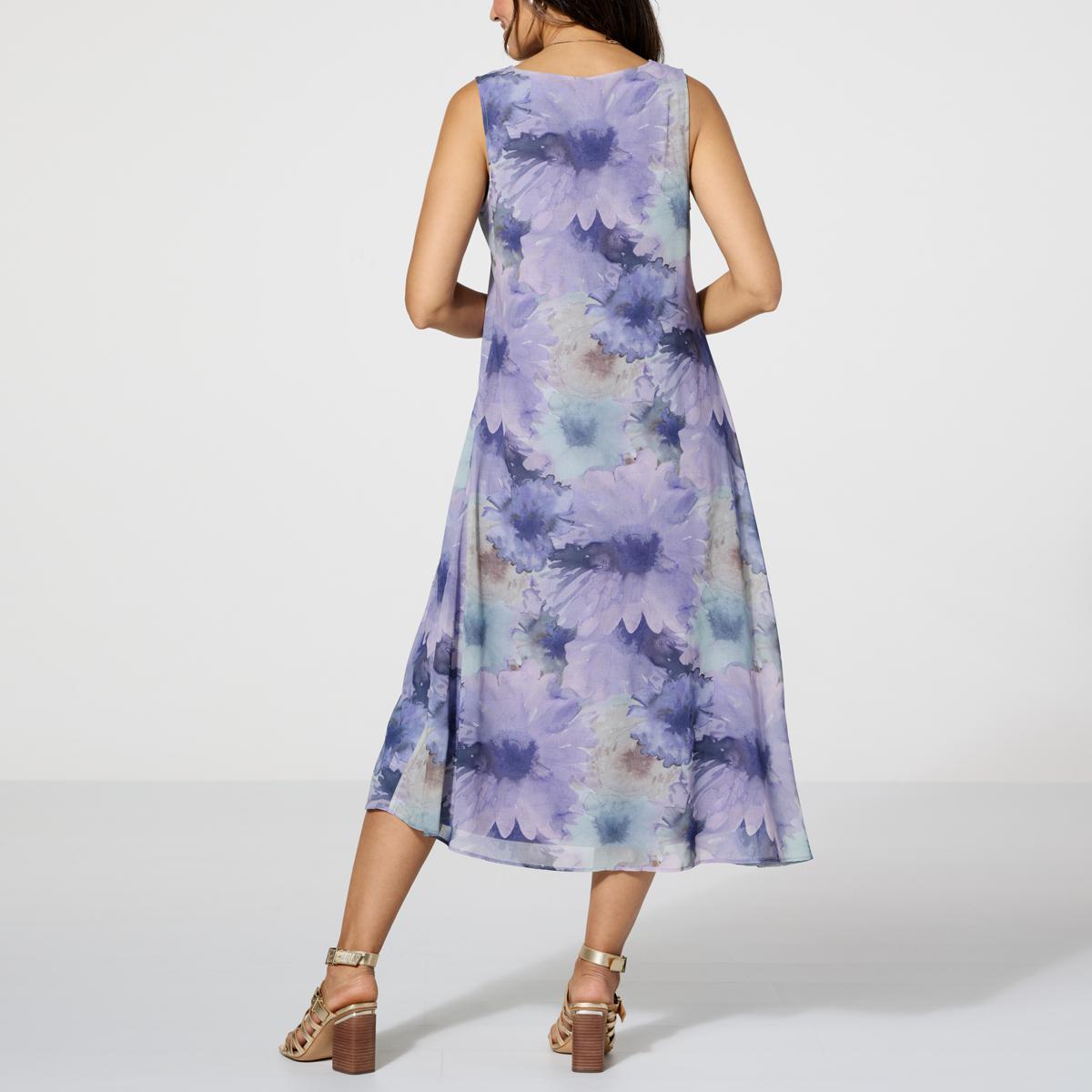 WynneLayers Chiffon Double Layer Tank Dress - 22347124 | HSN