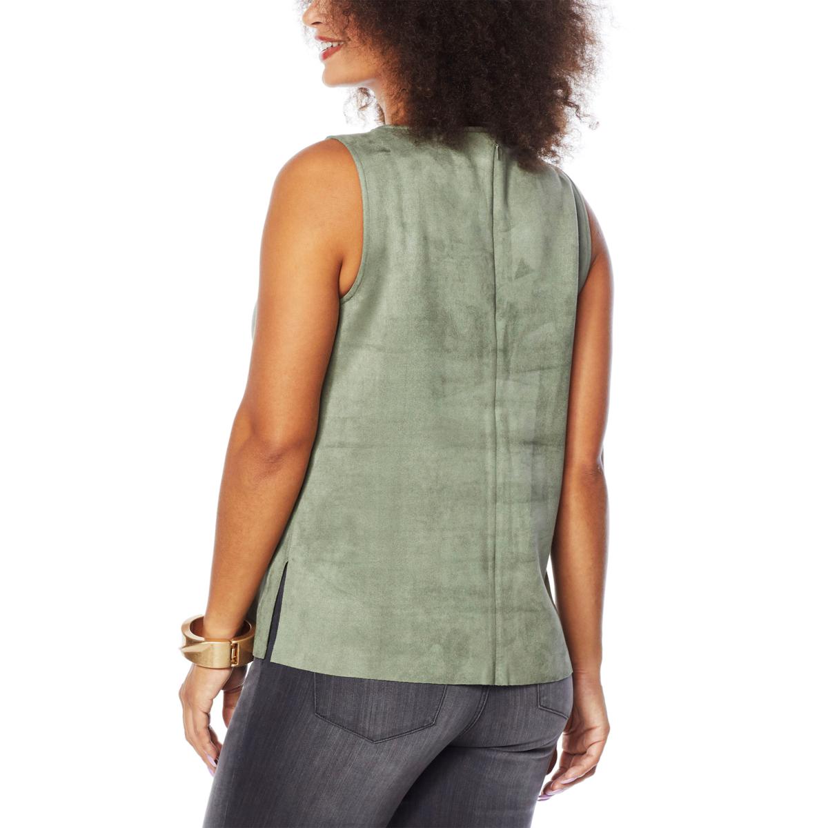 WynneLayers Faux Suede Sleeveless Shell - 20070123 | HSN