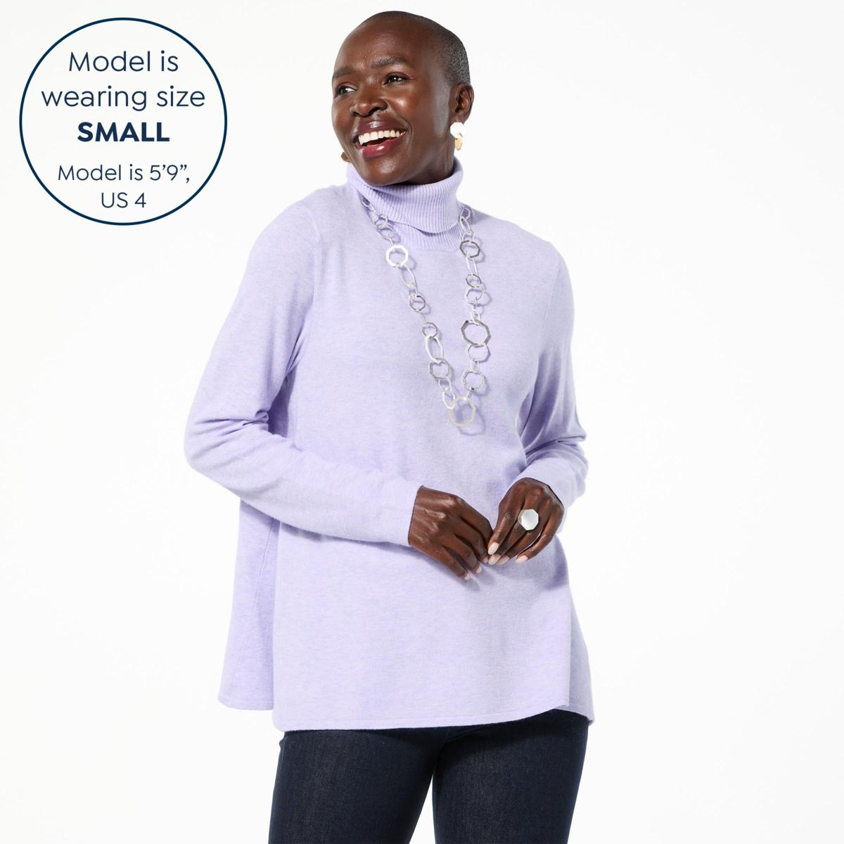 WynneLayers Kiss of Cashmere Turtleneck or V-Neck Sweater | HSN