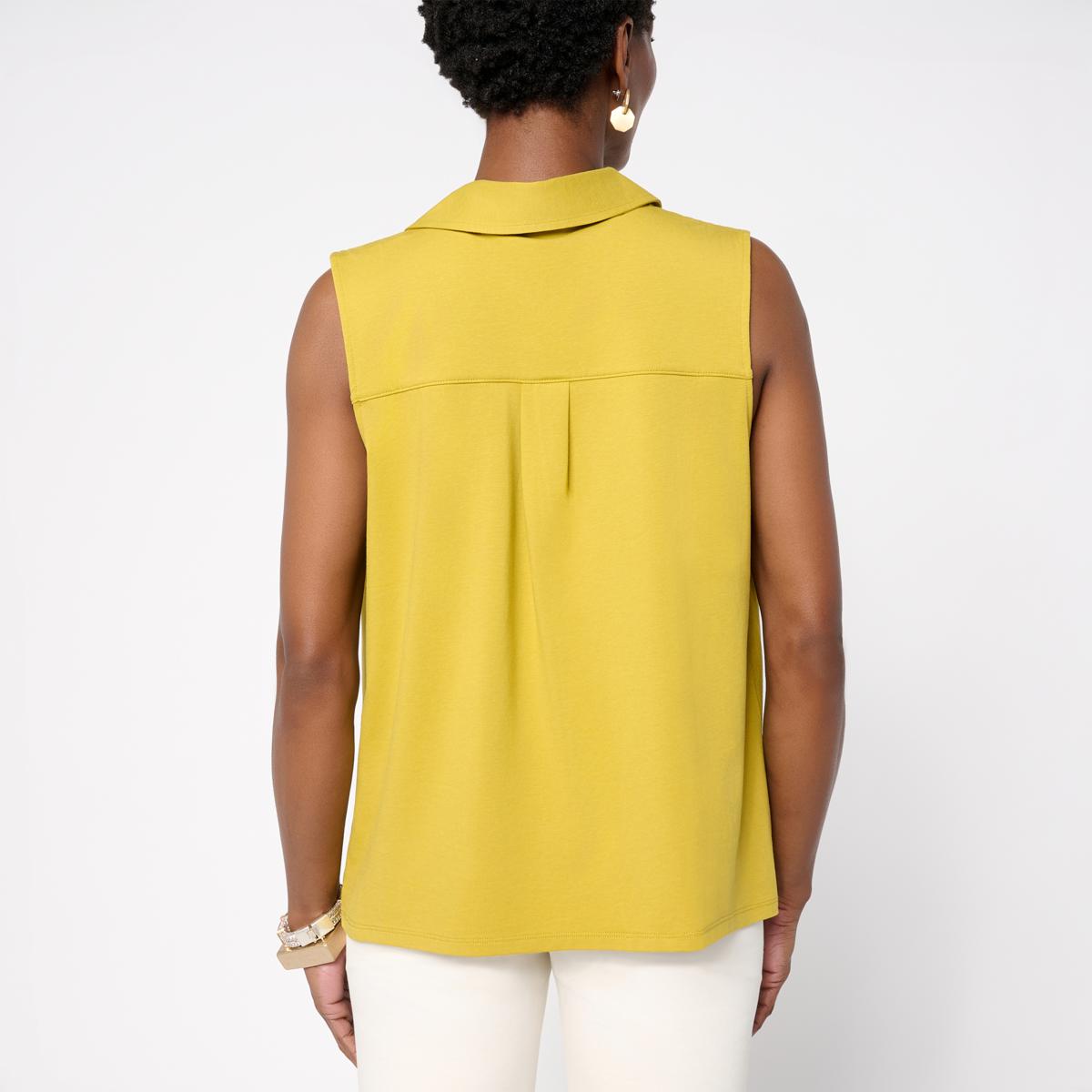 WynneLayers Sleeveless Collared Twist Top | HSN