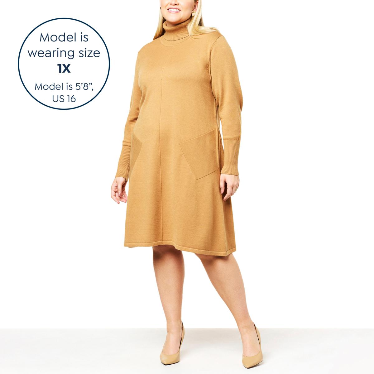 WynneLayers SoftKNIT Turtleneck Sweater Dress - 20582265 | HSN