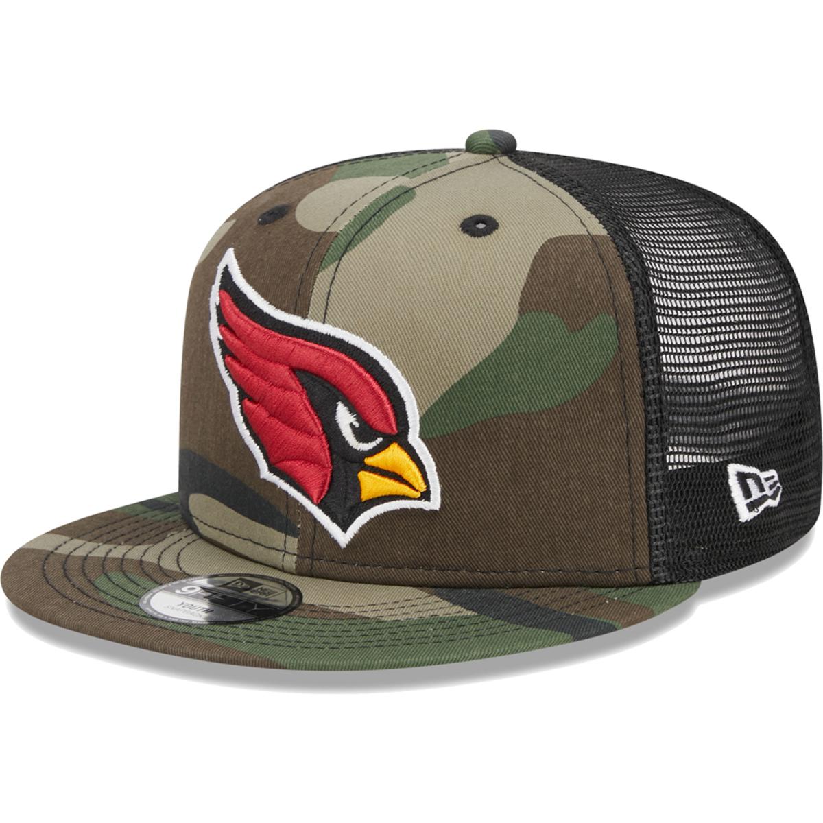 Men's New Era Camo/Olive Arizona Cardinals Trucker 9FIFTY Snapback Hat