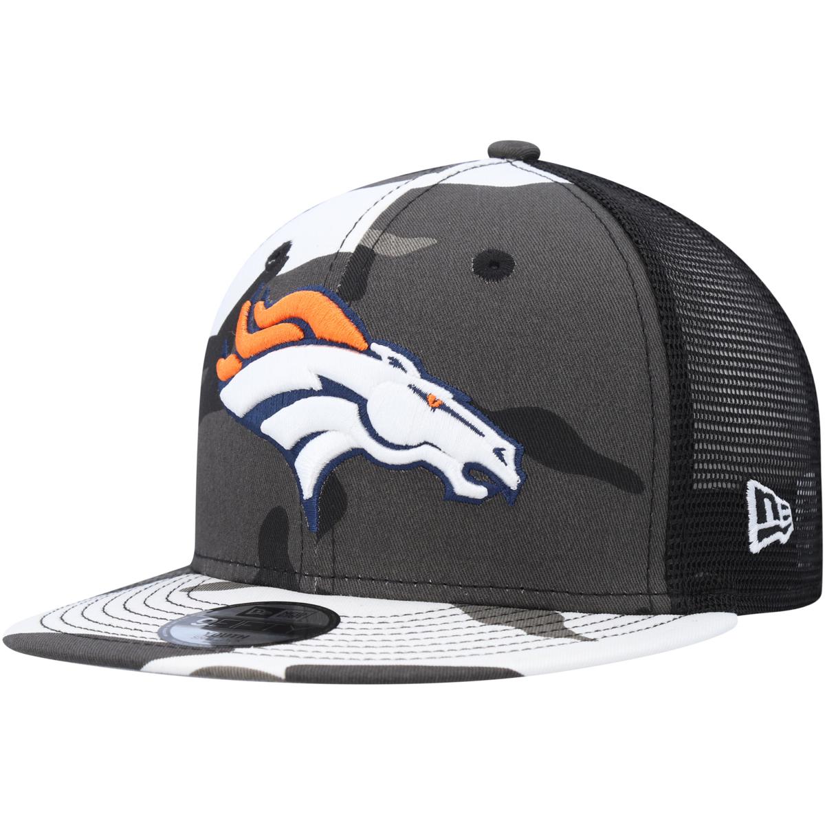 Men's New Era Camo/Olive Denver Broncos Historic Logo Trucker