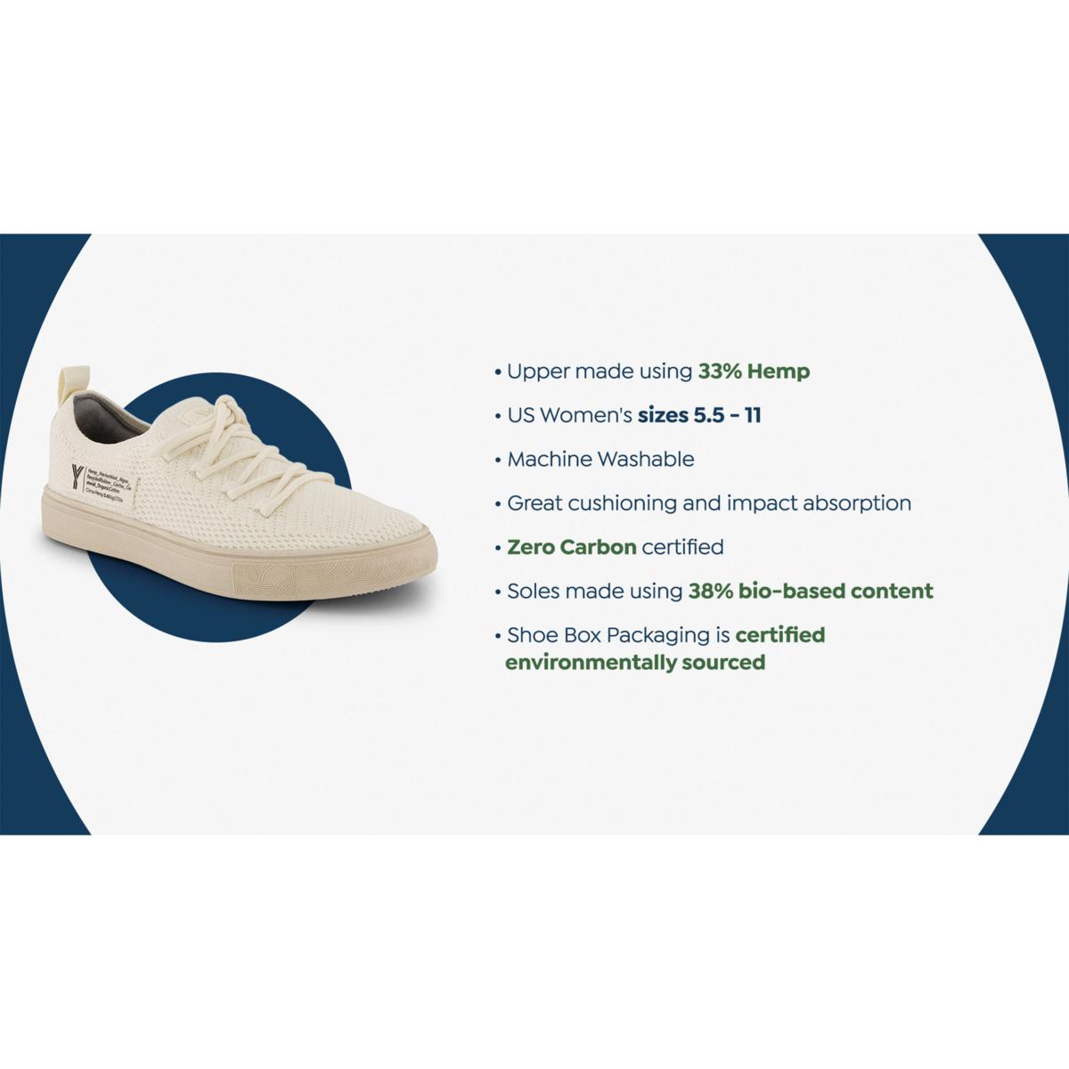 YY Nation Cirrus Hemp White Sneaker Men’s Size 8 YY Nation Cirrus Hemp Shoe - Men main image 4