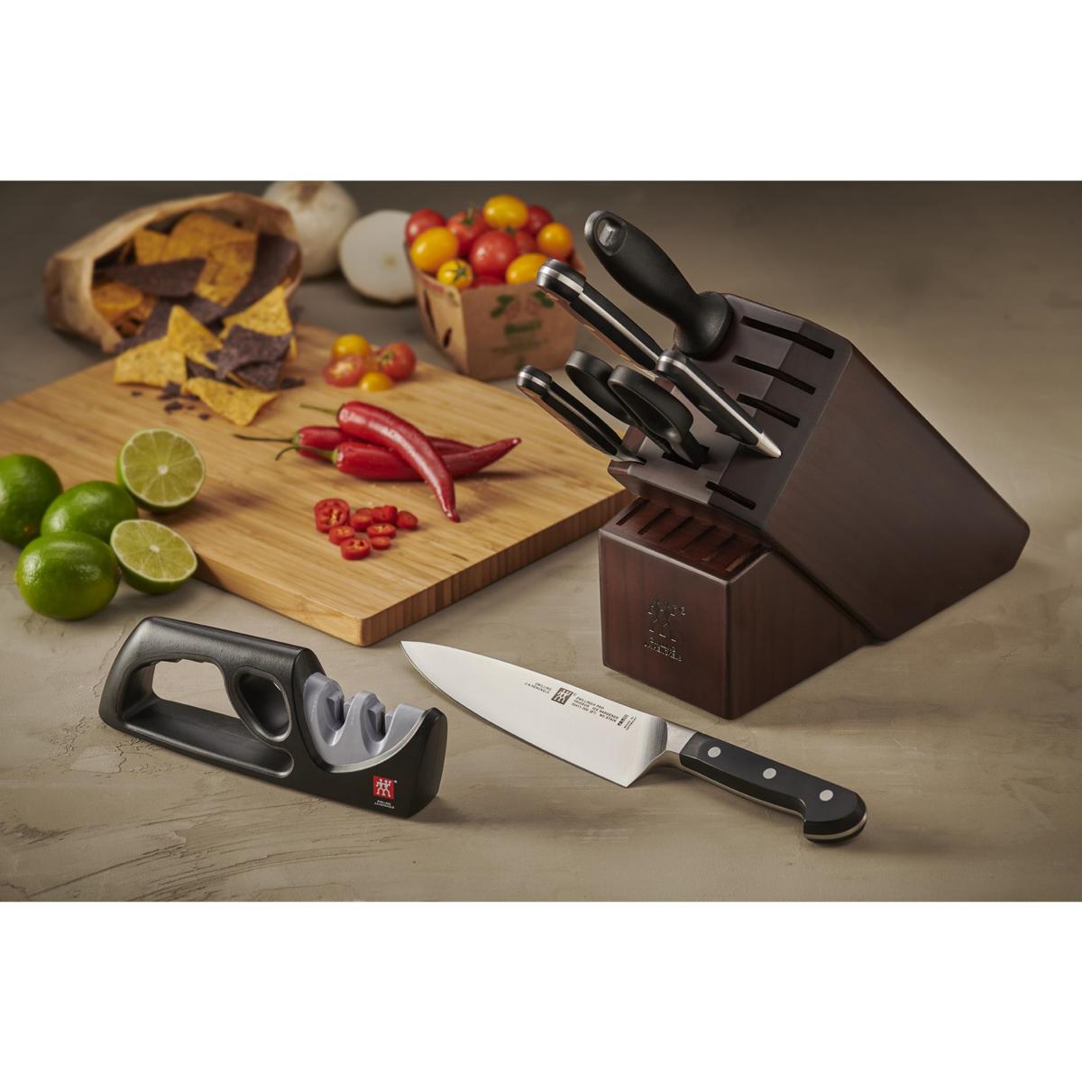 Zwilling Pro 7-piece Knife Block Set with Bonus Sharpener