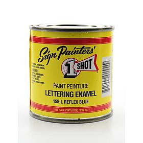 1-Shot Lettering Enamel Half Pint - Reflex Blue 155L