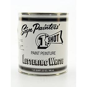 1-Shot Lettering Enamel Quart - White 101L