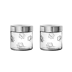10 Strawberry Street Maxwell Dog Treat Canister, Small, Set of 2