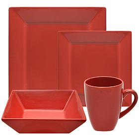 10 Strawberry Street Nova 16-piece Square Dinnerware Set
