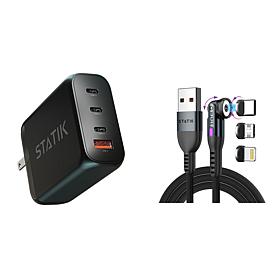 100W GaN Power Adapter with Statik 360 Universal Charge Cable