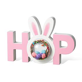 10"L Easter Wooden Hop Table Decor