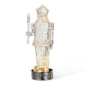 12.5" H Lighted Acrylic Crystal Nutcracker Figurine Water Globe