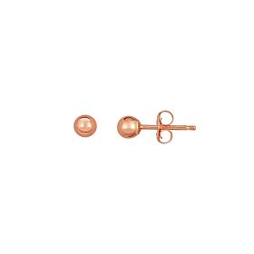 14K 5mm Polished Rose Gold Ball Stud Earrings