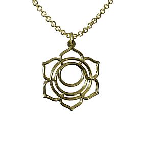 14K Gold-Plated Sterling Silver Sacral Chakra Pendant with Chain