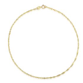 14K Gold Singapore Chain 10" Anklet