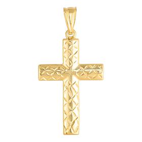 14K Yellow Gold Reversible Cross Pendant