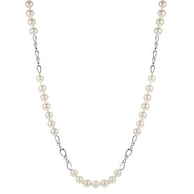 18" 5-5.5mm Cultured Freshwater Pearl Figure Eight Station Necklace