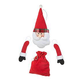 20“ H Christmas Fabric Santa Ornament