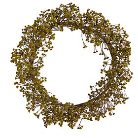 20 in. Autumn Gypsophila Artificial Wreath