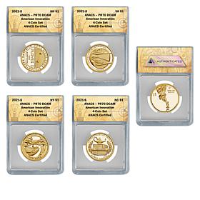 2021 PR70 DCAM ANACS American Innovation 4-Coin Set