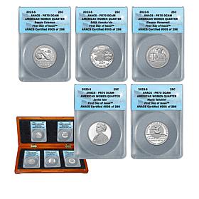2023 PR70 ANACS FDOI LE 286 American Women 5-Coin Proof Set