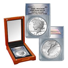 2024 PR70 Proof DCAM ANACS Advance Release LE 536 Peace Silver Dollar