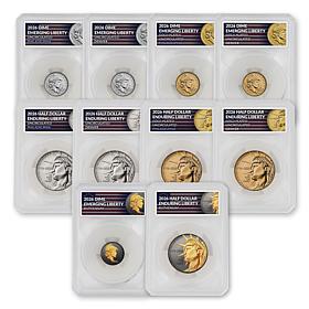 2026 Half Dollar & Dime 10pc Set w/PD Gold & Ruthenium Defender Hold