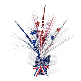 21" Patriotic Table Tree with Red, White & Blue Stars