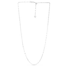 22" Sterling Silver 2.1mm Mirror Chain Adjustable Necklace
