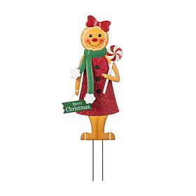36" Gingerbread Man Metal Yard Stake