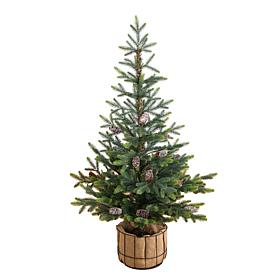 4-ft Balsam Fir Christmas Tree in Planter by Nearly Natural