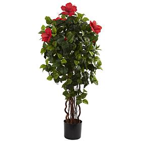 4 Ft. Hibiscus Tree x 7 branches with 406 Leaves