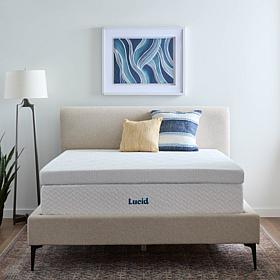 4" Lavender and Gel Memory Foam Mattress Topper, Full