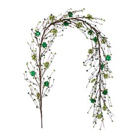 72" St. Patrick's Garland with Shamrocks and Gold Beads