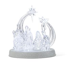 9" Lighted Acrylic Nativity Tabletop Figurine